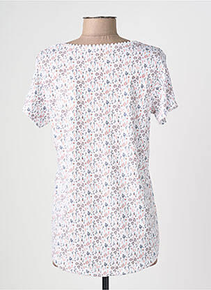 T-shirt coupe droite manches courtes blanc C'EST BEAU LA VIE femme