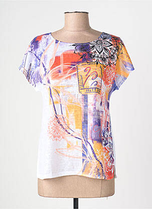 Top stretch manches courtes blanc TELMAIL femme