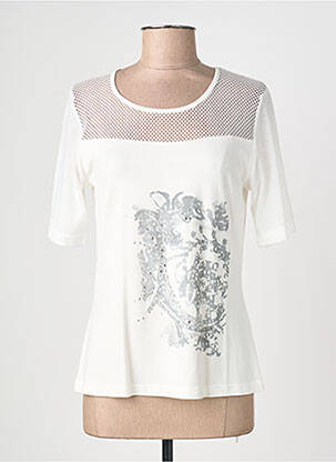 T-shirt imprimé fantaisie manches courtes blanc TELMAIL femme