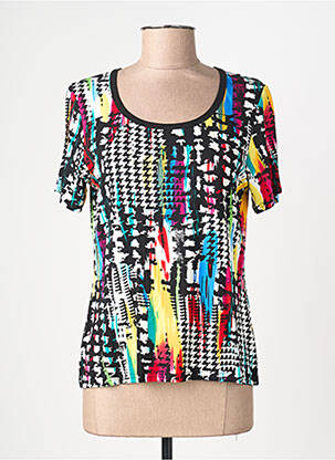 T-shirt imprimé fantaisie manches courtes noir TELMAIL femme