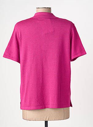 Polo coupe cintrée manches courtes rose I.ODENA femme