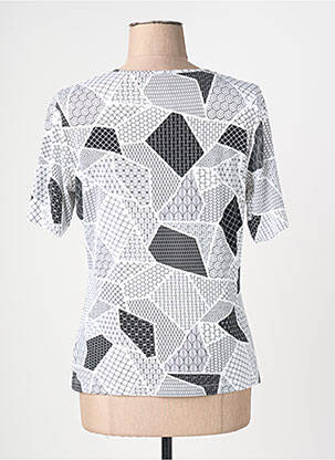 T-shirt imprimé fantaisie manches courtes blanc GRIFFON femme