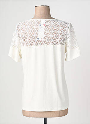 T-shirt coupe droite manches courtes blanc GEVANA femme