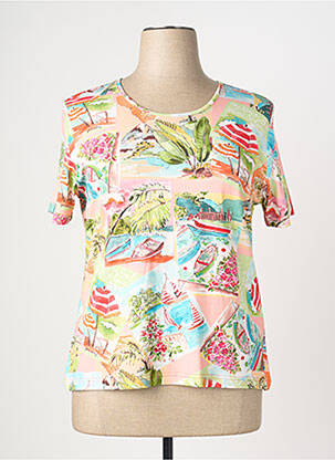 T-shirt stretch manches courtes blanc GRIFFON femme