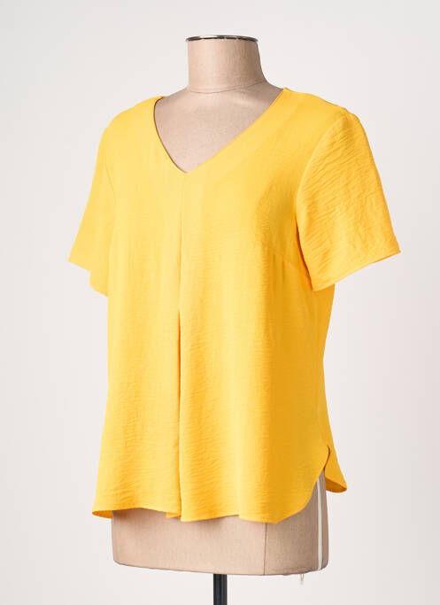 Top manches courtes manches courtes jaune GEVANA femme