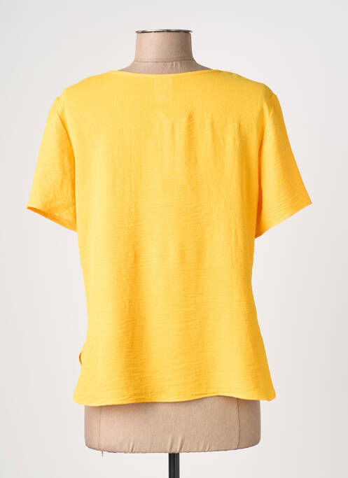 Top manches courtes manches courtes jaune GEVANA femme