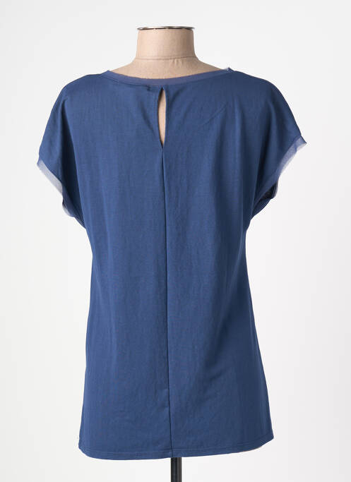 T-shirt coupe droite manches courtes bleu KATMAI femme