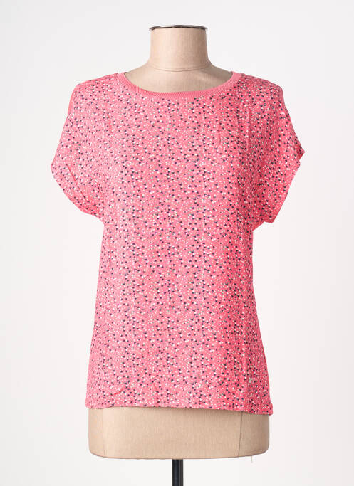 T-shirt imprimé fantaisie manches courtes rose KATMAI femme