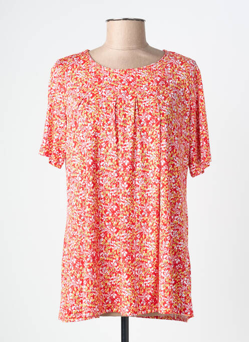 T-shirt imprimé fantaisie manches courtes rouge PLURIELLES femme
