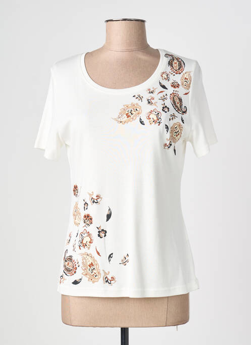 T-shirt imprimé fantaisie manches courtes blanc MERI & ESCA femme