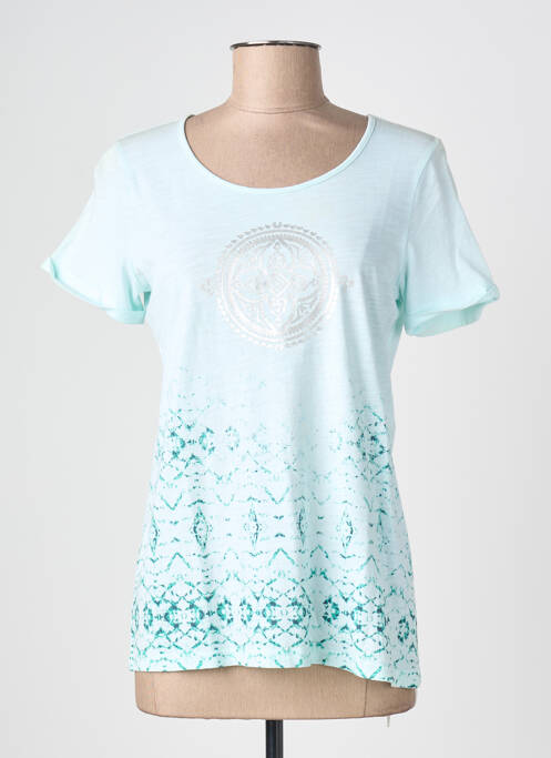 T-shirt imprimé fantaisie manches courtes vert IMITZ femme