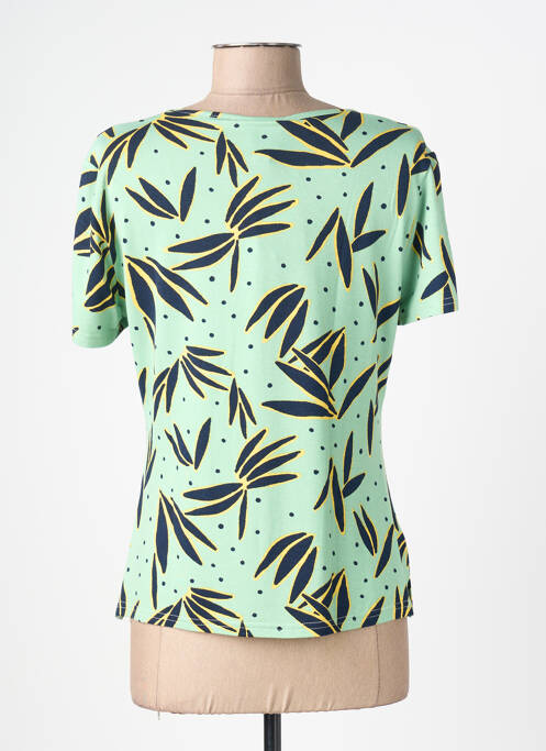 T-shirt imprimé fantaisie manches courtes vert FRANCE RIVOIRE femme
