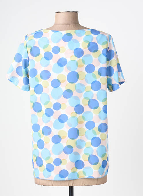 Top stretch manches courtes bleu I.ODENA femme