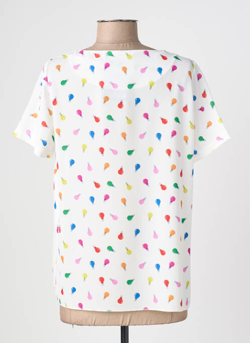 Top stretch manches courtes blanc I.ODENA femme