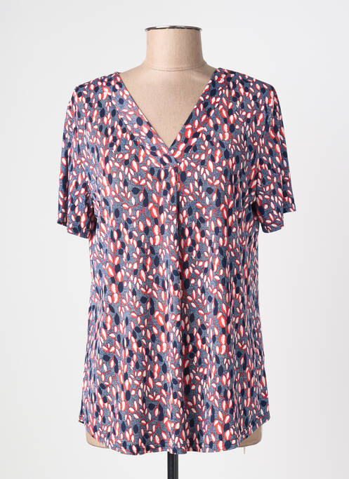T-shirt imprimé fantaisie manches courtes bleu DIANE LAURY femme