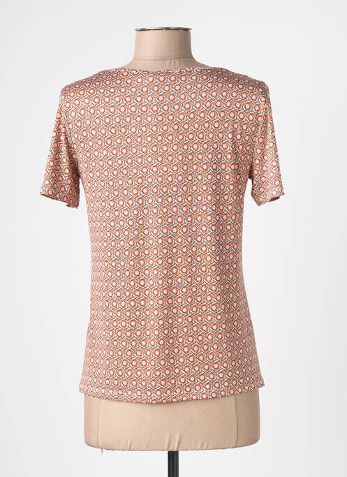 T-shirt imprimé fantaisie manches courtes orange DIANE LAURY femme