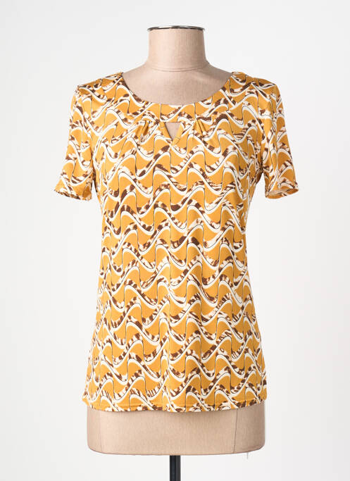 T-shirt imprimé fantaisie manches courtes jaune DIANE LAURY femme