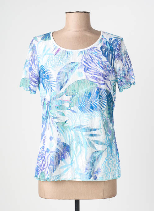 T-shirt imprimé fantaisie manches courtes bleu DIANE LAURY femme