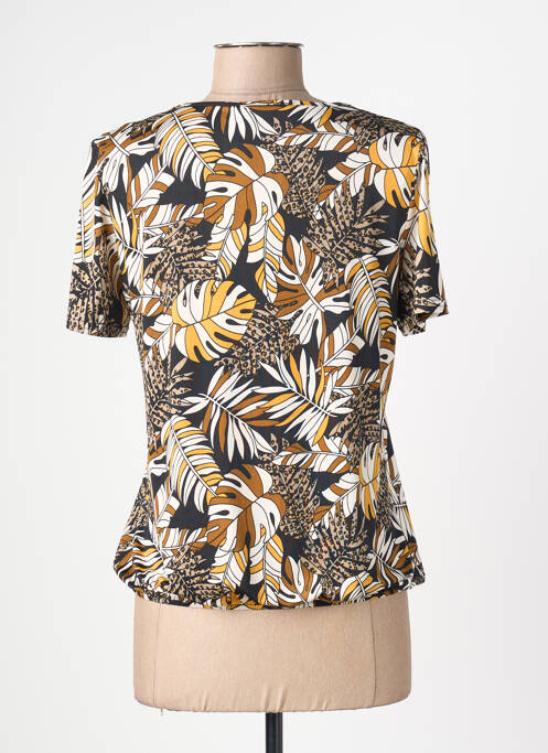 Top imprimé fantaisie manches courtes marron DIANE LAURY femme
