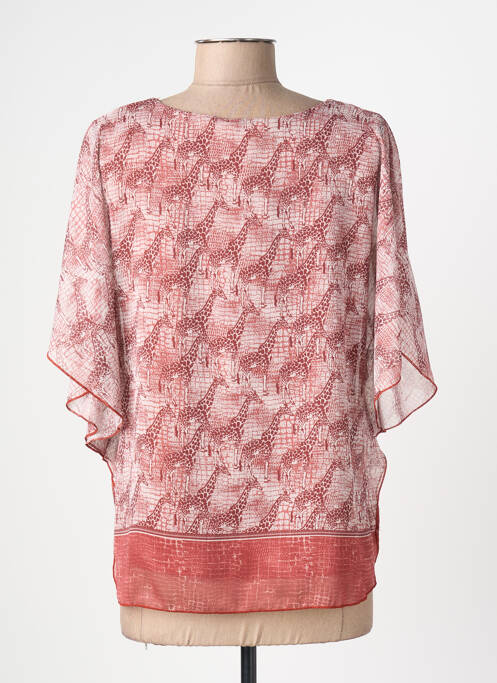 Blouse manches courtes manches courtes marron DIANE LAURY femme