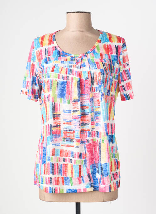 T-shirt imprimé fantaisie manches courtes bleu GRIFFON femme