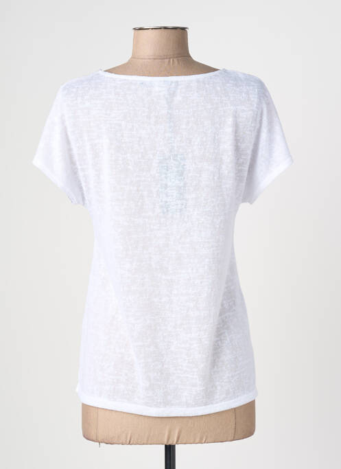 Top imprimé fantaisie manches courtes blanc TELMAIL femme