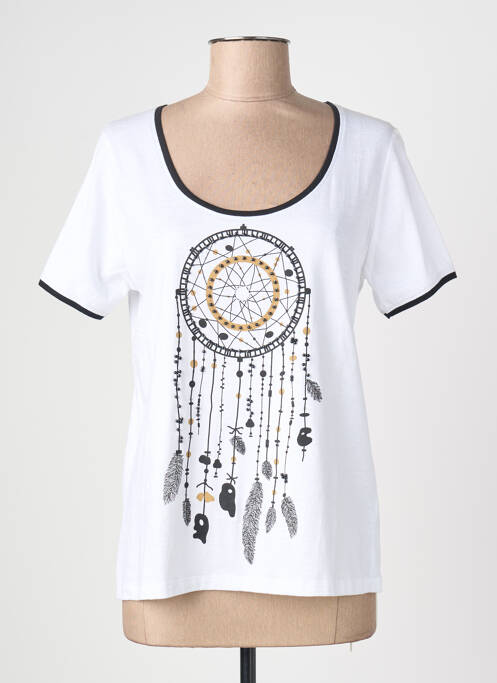 T-shirt imprimé fantaisie manches courtes blanc TELMAIL femme