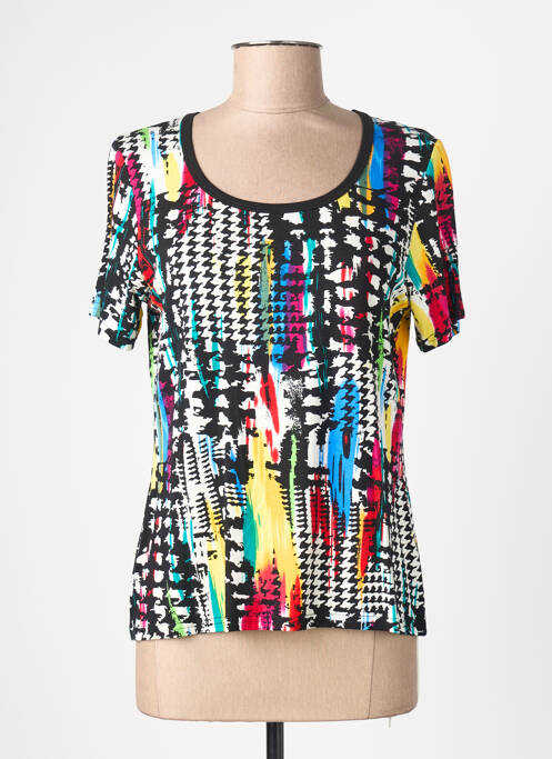 T-shirt imprimé fantaisie manches courtes noir TELMAIL femme