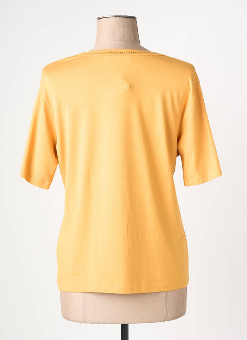 T-shirt stretch manches courtes jaune GRIFFON femme