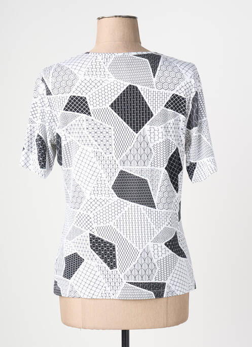 T-shirt imprimé fantaisie manches courtes blanc GRIFFON femme