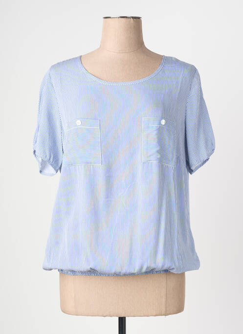 Blouse manches courtes manches courtes bleu TELMAIL femme