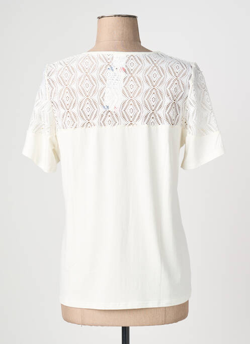 T-shirt coupe droite manches courtes blanc GEVANA femme