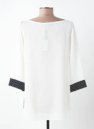 Tunique manches longues tissage crêpe blanc TELMAIL femme