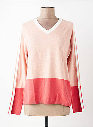 Pull tissage chiné manches longues rose DIANE LAURY femme