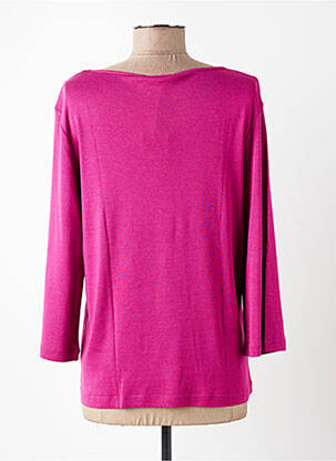 T-shirt sérigraphie avec strass manches 3/4 violet DIANE LAURY femme