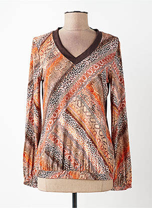 T-shirt manches longues manches longues orange DIANE LAURY femme