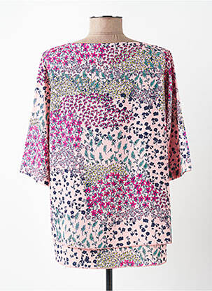 Blouse col rond manches 3/4 rose I.ODENA femme