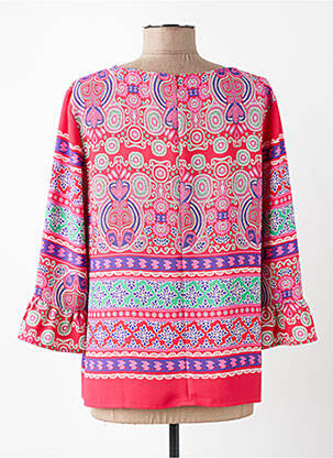 Blouse imprimé fantaisie manches 3/4 rose DIANE LAURY femme