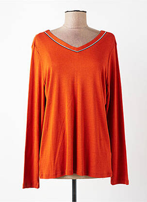 T-shirt manches longues manches longues orange DIANE LAURY femme