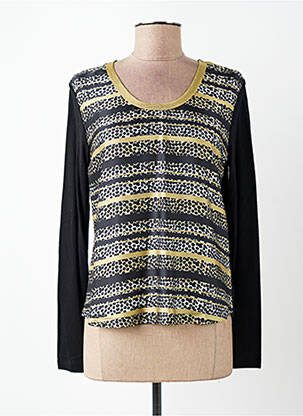 Top coupe fluide manches longues noir DIANE LAURY femme