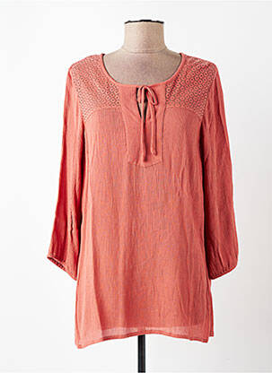 Tunique manches longues tissage crêpe rose IMITZ femme