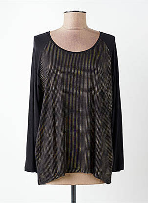 Top stretch manches longues noir C'EST BEAU LA VIE femme