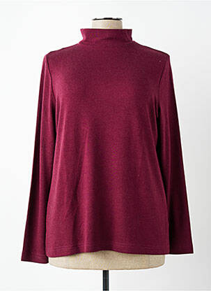 Sous-pull stretch manches longues rouge GRIFFON femme