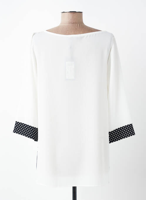 Tunique manches longues tissage crêpe blanc TELMAIL femme