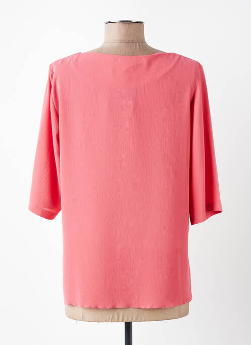 Blouse col rond manches 3/4 rose I.ODENA femme