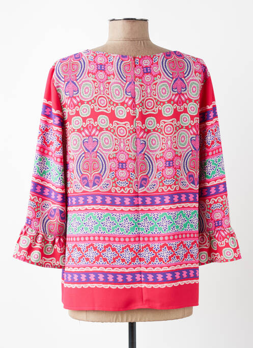 Blouse imprimé fantaisie manches 3/4 rose DIANE LAURY femme
