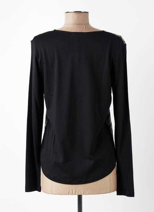 Top coupe fluide manches longues noir DIANE LAURY femme