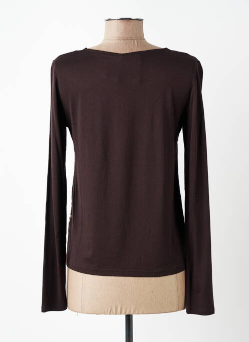 Top stretch manches longues marron DIANE LAURY femme
