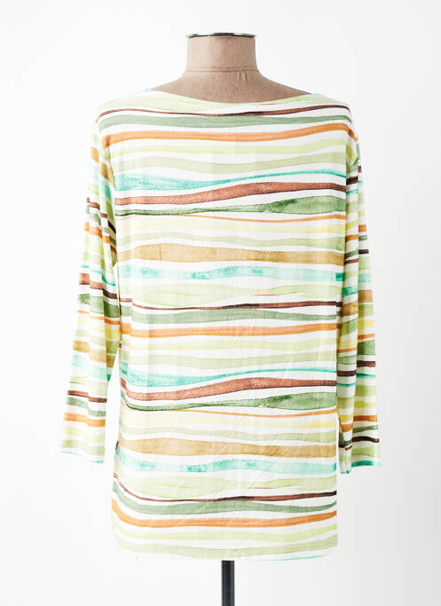T-shirt stretch manches 3/4 vert I.ODENA femme