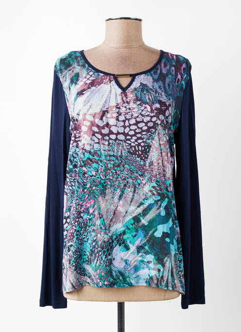 Top coupe cintrée manches longues bleu DIANE LAURY femme